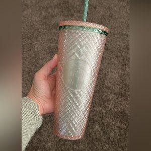 Peach jeweled venti Starbucks tumbler